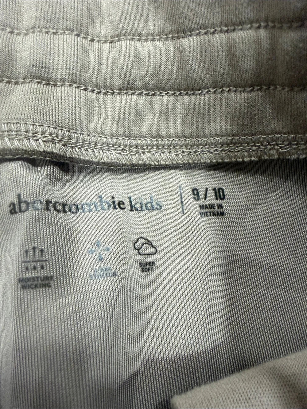 Abercrombie & Fitch Kids Khaki/Tan Drawstring Joggers